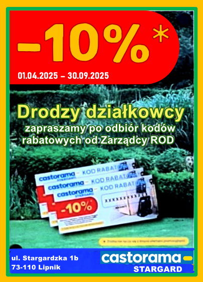 Zapraszamy do Zarządu ROD po kody rabatowe!!!