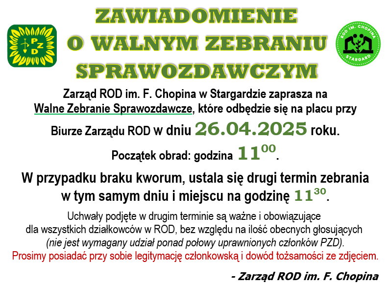 Informacja o zebraniu!!!